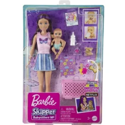 Barbie Skipper Niñera con Bebé Incluye 4 Accesorios