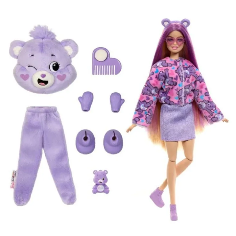 Barbie Cuttie Reveal Disfraz de Ositos Cariñositos Morado