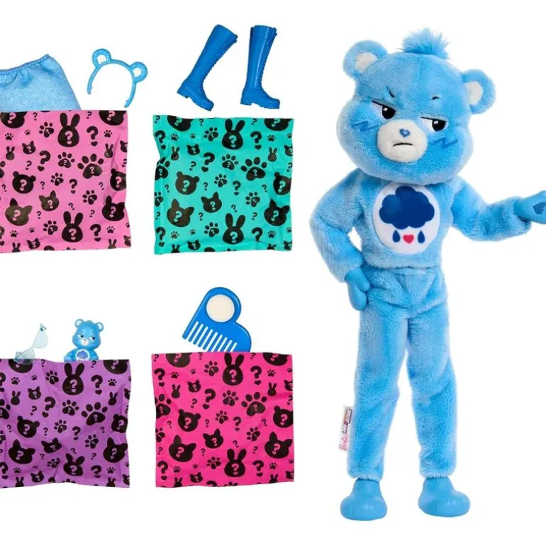 Barbie Cuttie Reveal Disfraz de Ositos Cariñositos Azul