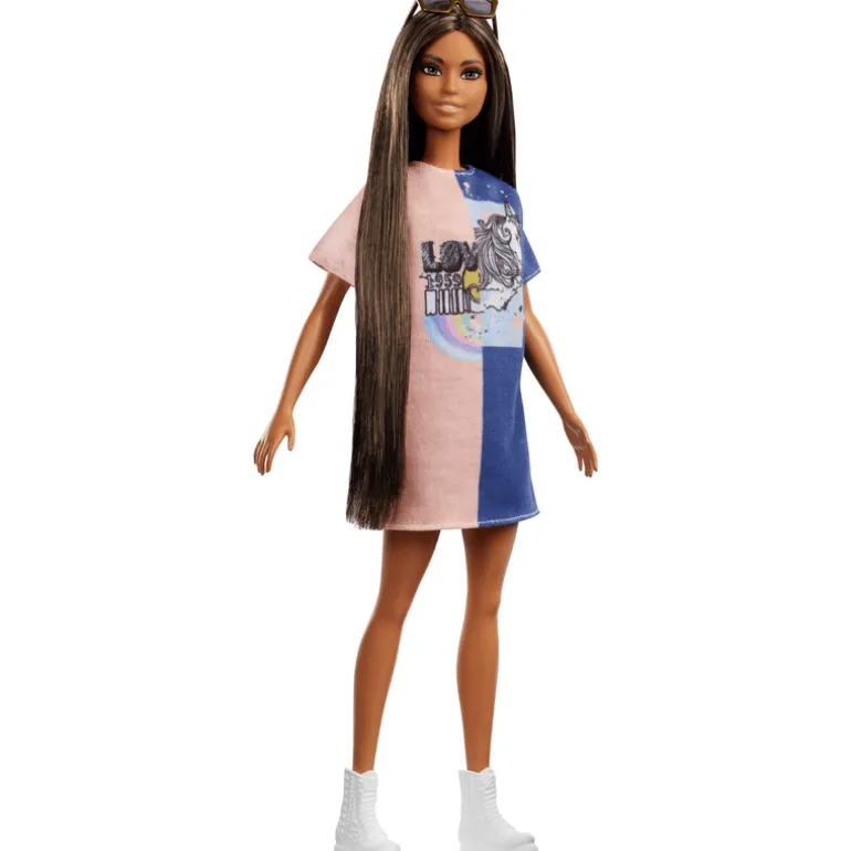 Barbie Fashion Doll & Beauty Long Hair Fashion Dress con Botas Blancas