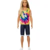 Barbie Fashion Doll & Beauty Ken Cabello Largo Slevlees Explotada y Boardshorts
