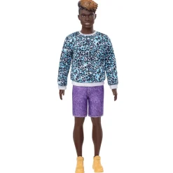 Barbie Fashion Doll & Beauty Ken Sudadera Animal Print y Boardshorts