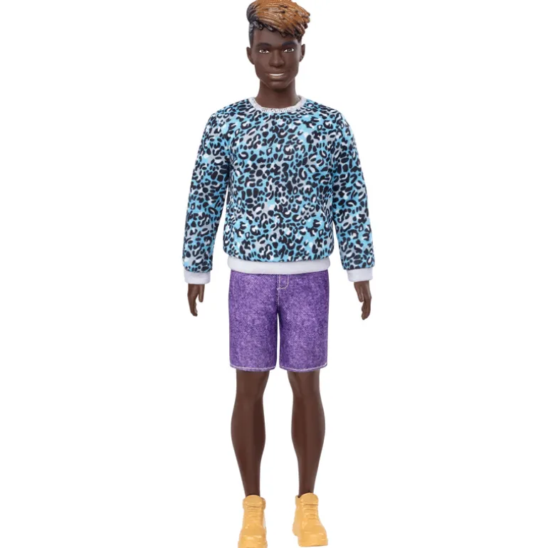 Barbie Fashion Doll & Beauty Ken Sudadera Animal Print y Boardshorts