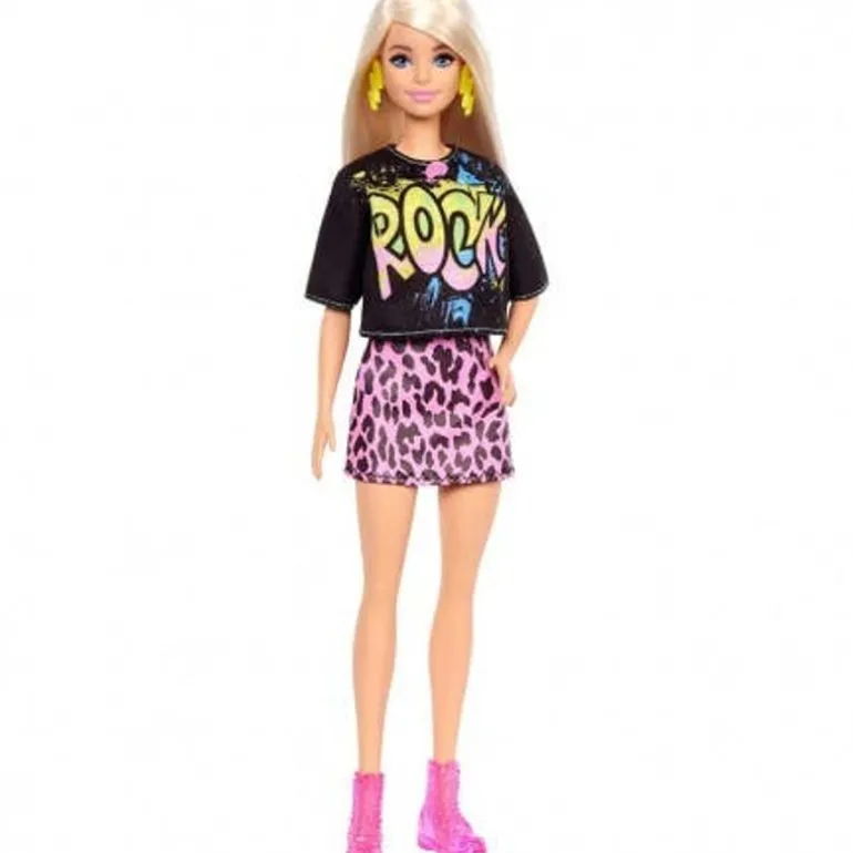 Barbie Fashion Doll & Beauty Rock Outfit y Minifada Animalprint