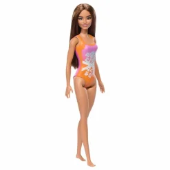 Barbie Fashion Doll & Beauty de Playa con Traje de Baño Naranja
