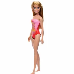 Barbie Fashion Doll & Beauty de Playa con Traje de Baño Rosa