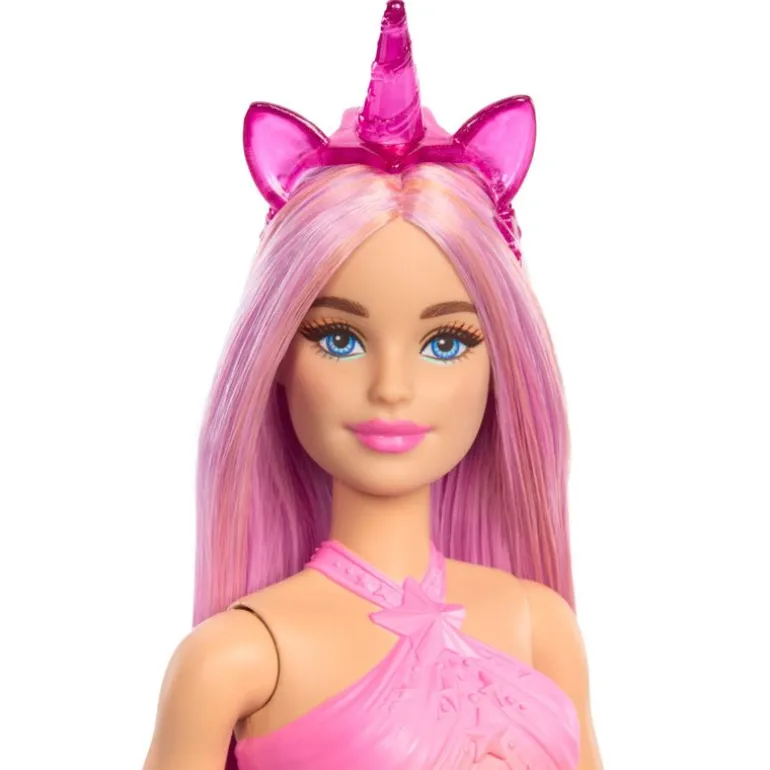 Barbie Fashion Outfit de Unicornio con Falda de Ensueño y Botas Rosas