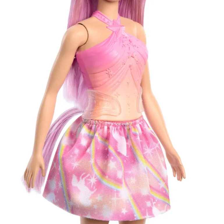 Barbie Fashion Outfit de Unicornio con Falda de Ensueño y Botas Rosas