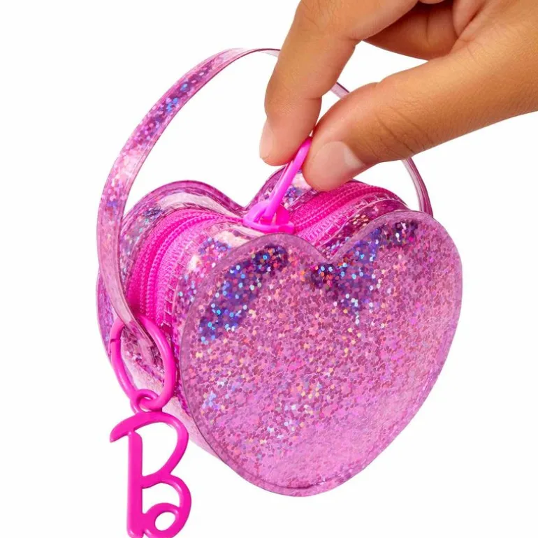 Barbie Fashion y Belleza Accesorios Maleta Morada con Vestido de Gala