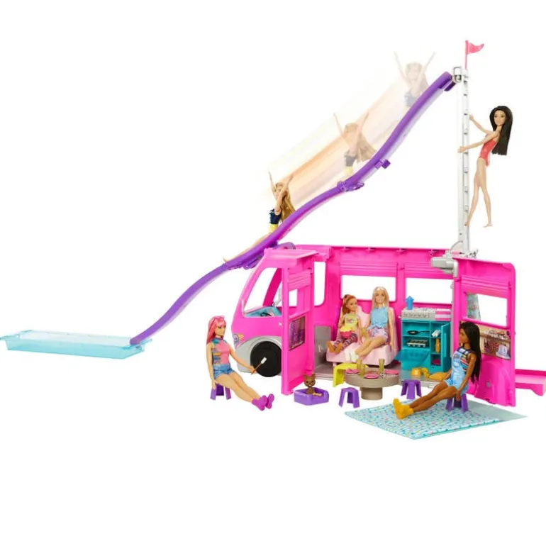 Barbie Fashionista Camper de los Sueños con Tobogan