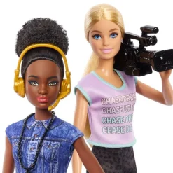 Barbie Profesiones Directora de Cine Set con 4 Muñecas