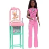 Barbie Profesiones Set Enfermera Cabello Oscuro con Bebé JCR71