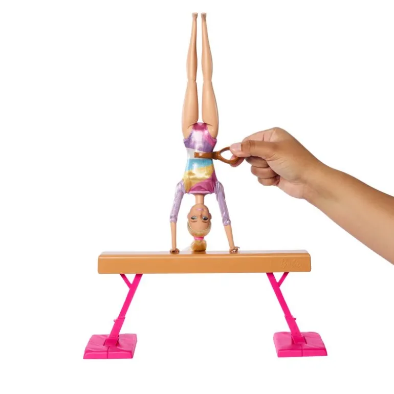Barbie Rubia Profesiones Gimnasta con Set y Accesorios
