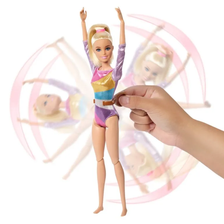 Barbie Rubia Profesiones Gimnasta con Set y Accesorios