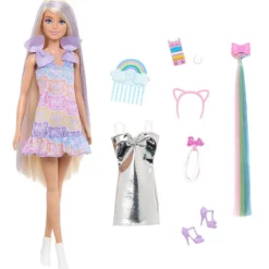 Barbie Set de Juego Peinados Divertidos Cabello Rubio JCT72