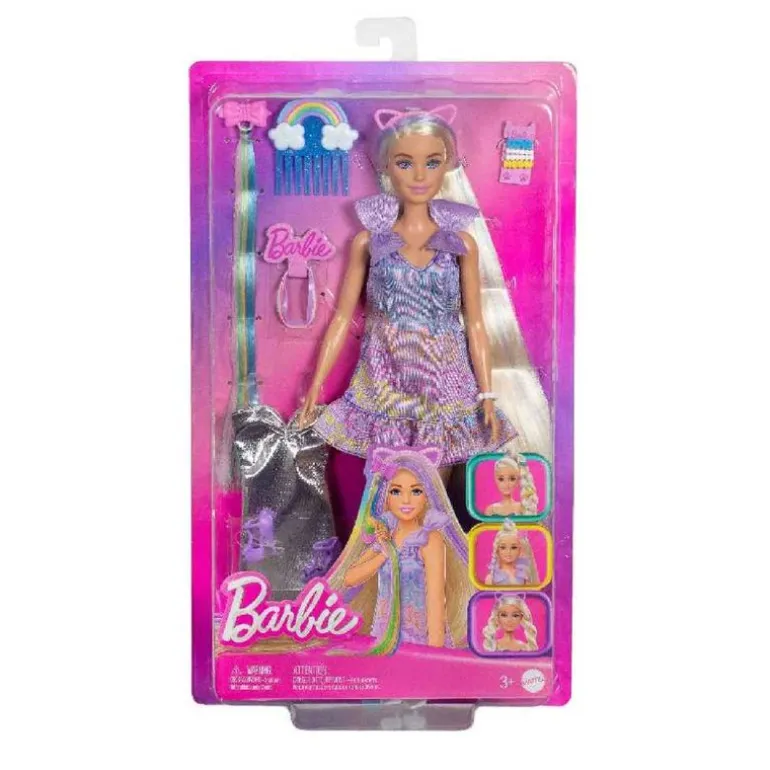 Barbie Set de Juego Peinados Divertidos Cabello Rubio JCT72