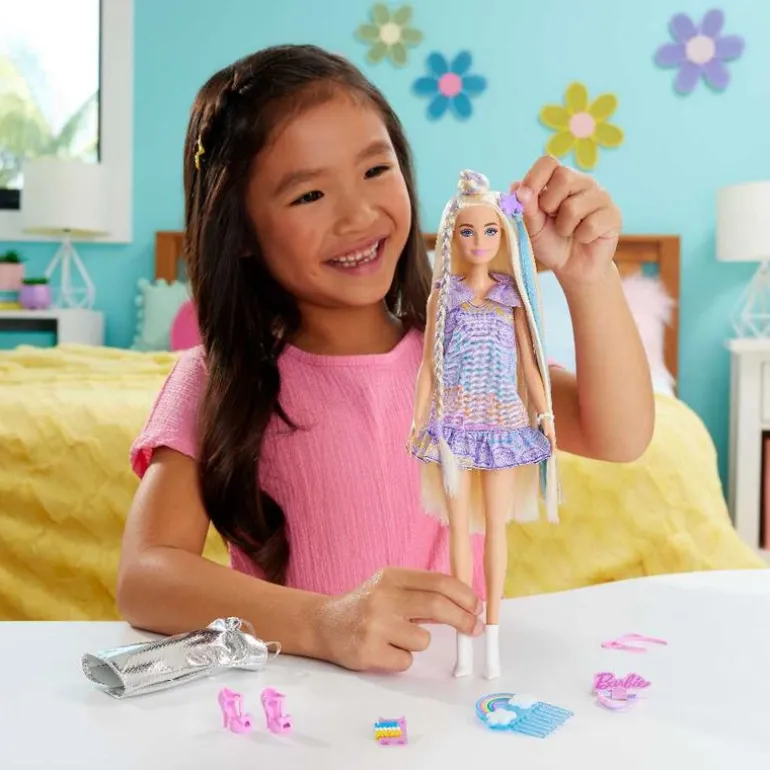 Barbie Set de Juego Peinados Divertidos Cabello Rubio JCT72