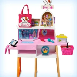 Barbie Set deTienda Cuidado Para Mascotas Incluye Barbie Cuidadora