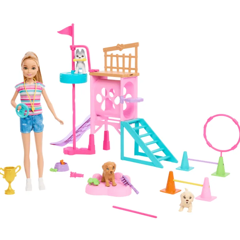 Barbie Stacie Entrenadora de Perros con Set de Entrenamiento