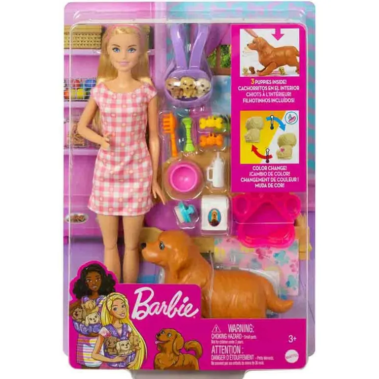 Barbie Veterinaria Mascota Labrador y Cachorritos