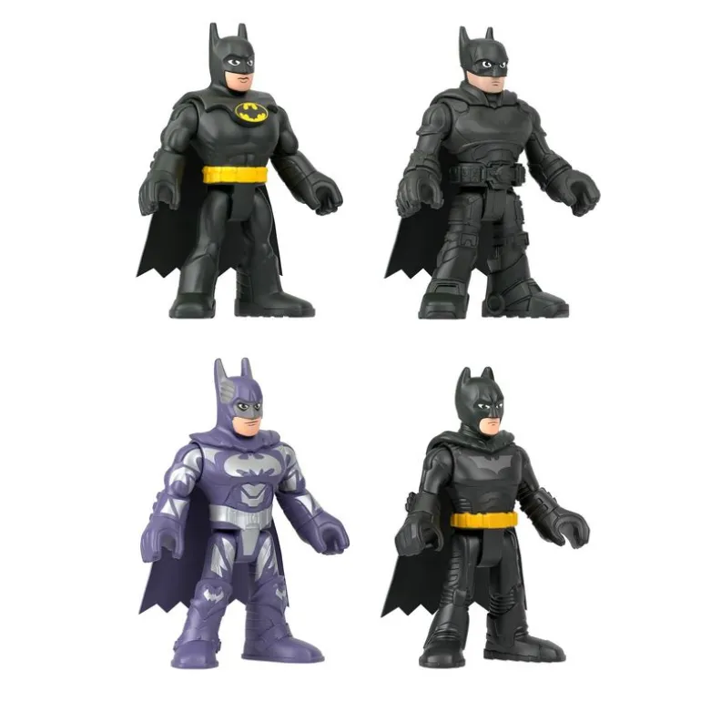 Batman 85 Aniversario Imaginext Pack de 4 Batman: Michael Keaton, George Clooney, Christian Bale y Robert Pattinson
