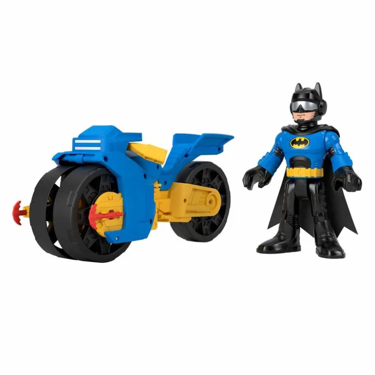 Batman Imaginext Batimoto Lanza Proyectiles y Figura de Batman