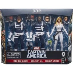 Capitán América 3-pack Nick Fury Jr. Sharon Carter Y Dum Dum Dugan