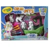 Crayola Color Pets Set de Juego Bañera con 4 Mascotas, Cepillo de Baño, 6 Plumones y Bañera