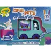 Crayola Color Pets Set de Juego Camión de Baño con 2 Mascotas, Cepillo de Baño, 3 Plumones y Planillas de Stickers