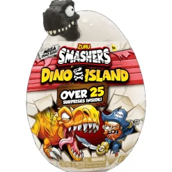 Dinosaurio Huevo Sorpresa con 2 Figuras Dinosaurio Naranja vs Pirata