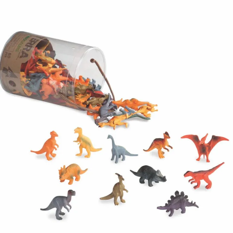 Dinosaurios bote con 60 Dinosaurios