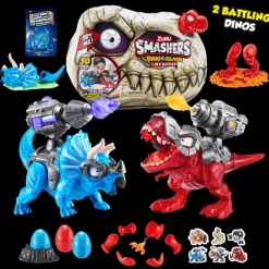 Dinosaurios de Batalla 2 Figuras Smashers T-Rex Rojo
