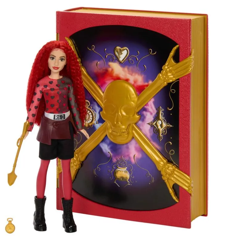 Disney Descendientes Libro Mágico con Hechizos Reales con Muñeca de Red y Caldero Mágico