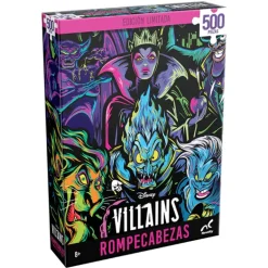 Disney Rompecabezas Arte Neón de Villanos de 500 Piezas