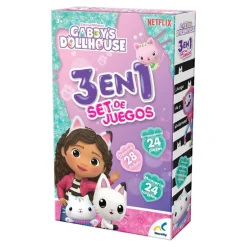 Gabby's Doll House Set de Juegos de Mesa 3 en 1