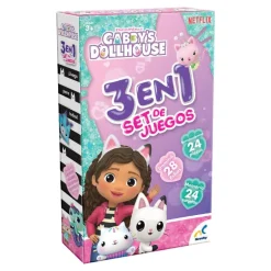 Gabby's Doll House Set de Juegos de Mesa 3 en 1