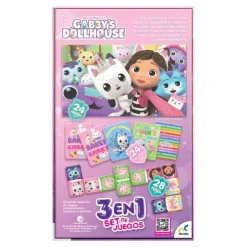 Gabby's Doll House Set de Juegos de Mesa 3 en 1