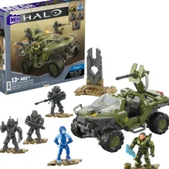 Halo Tanque Warthog del Fleetcom con 5 Mini Figuras de Mega Bloks