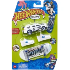 Hot Wheels 2 Pack Skate Patineta y Carro Blanco
