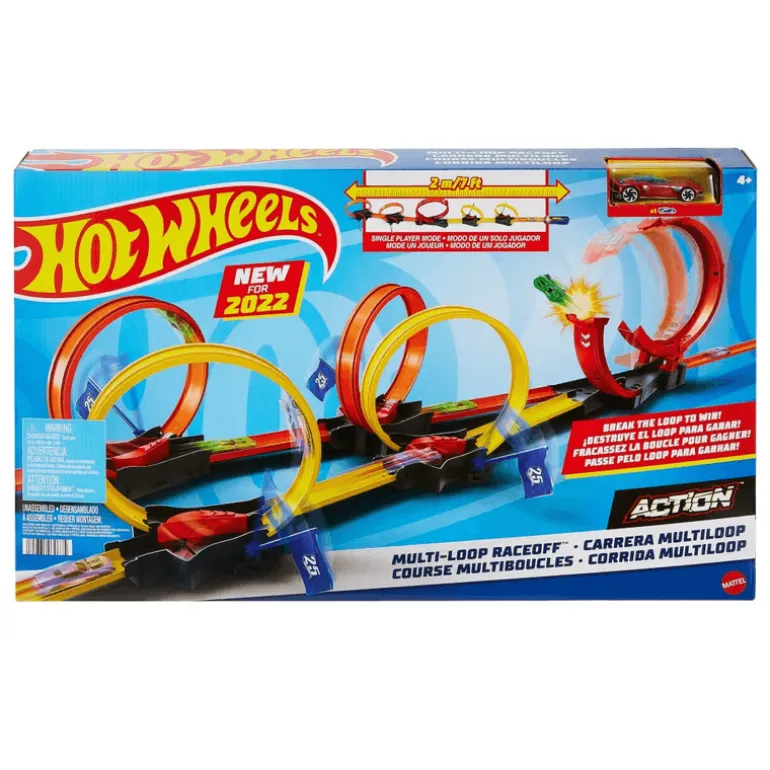 Hot Wheels Action Pista de Juguete Competencia Súper Loop HDR83