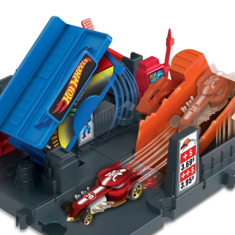 Hot Wheels City Pista Estación de Gasolina