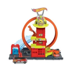 Hot Wheels City Pista Súper Estación de Bombero HKX41