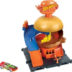 Hot Wheels City Set Tienda de Hamburguesas ¡Arma tu Ciudad!