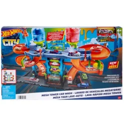 Hot Wheels City Set y Pista Mega Torre de Autolavado