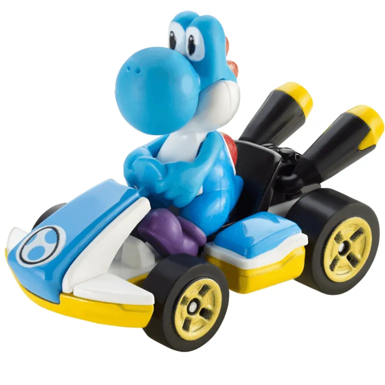 Hot Wheels Mario Kart Yoshi Azul