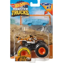 Hot Wheels Monster Truck Tiger Shark & Crushed Wagon