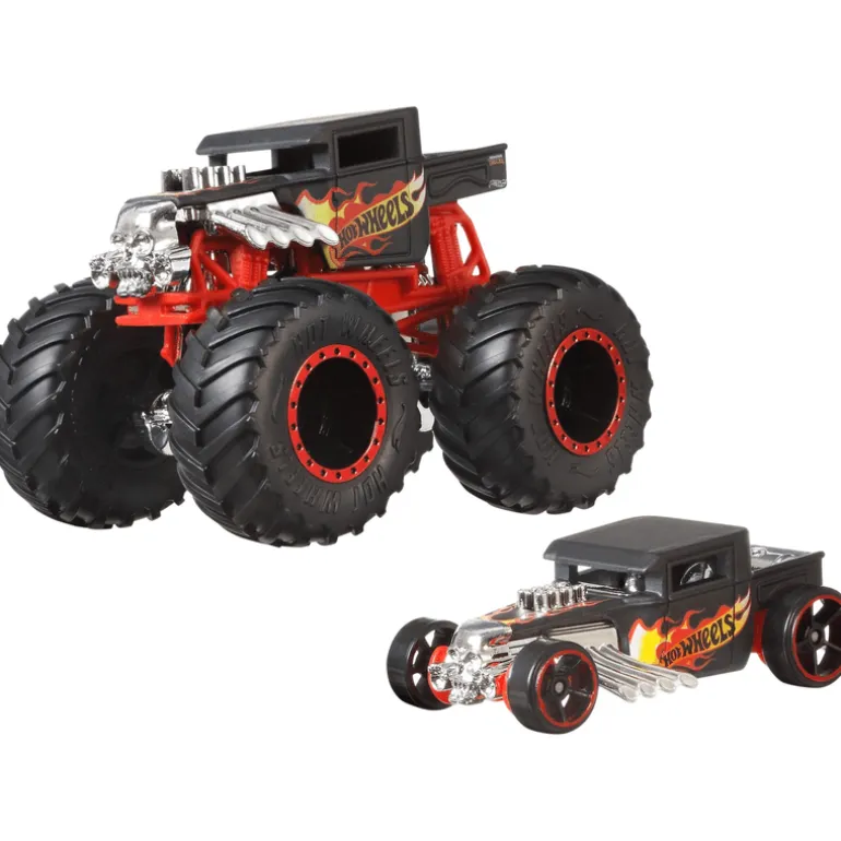 Hot Wheels Monster Truck Bone Shaker & DCC Set de 2 Vehículos