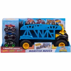 Hot Wheels Monster Truck Transportador con 3 Coches