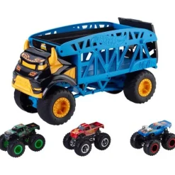 Hot Wheels Monster Truck Transportador con 3 Coches