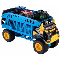 Hot Wheels Monster Truck Transportador con 3 Coches